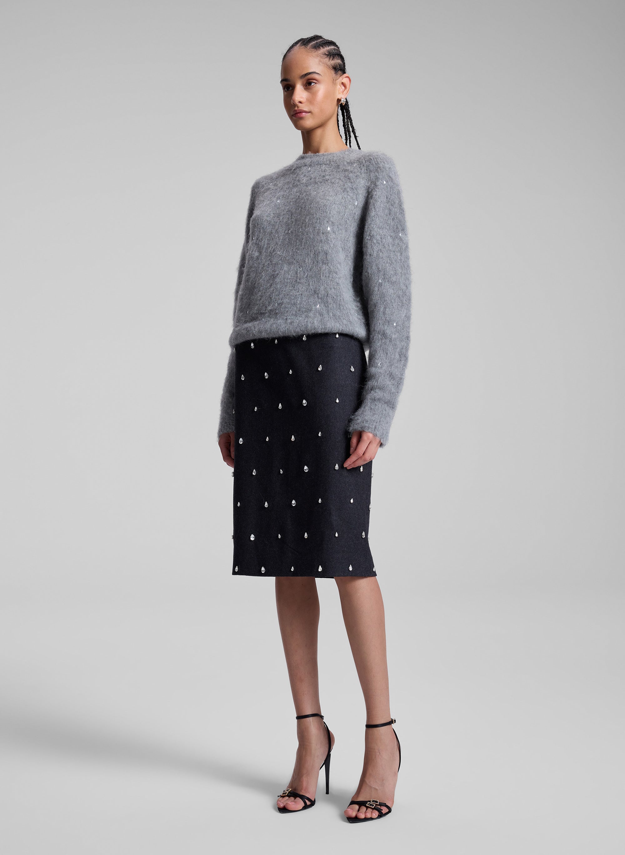 Frankie Wool Cashmere Embellished Sweater